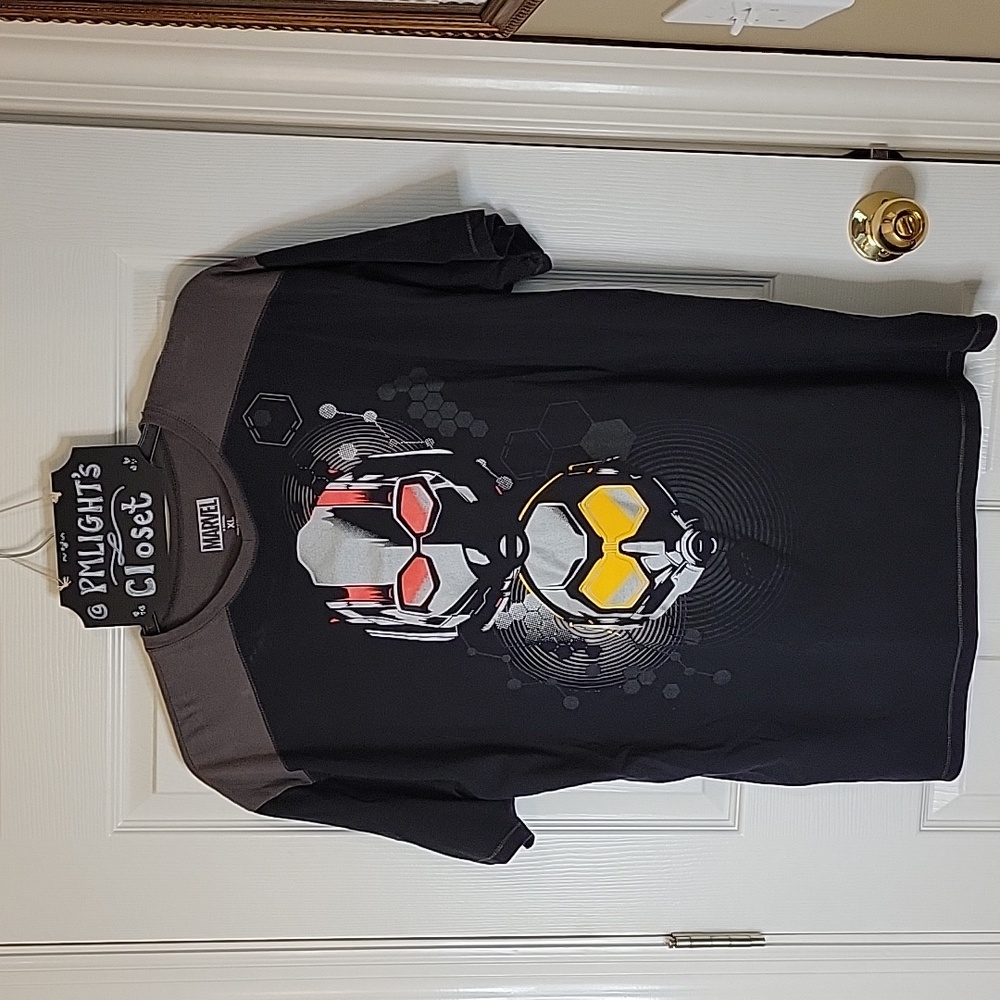 Marvel Ant Man and The Wasp Graphic T-Shirt XL Short Sleeve Black Gray